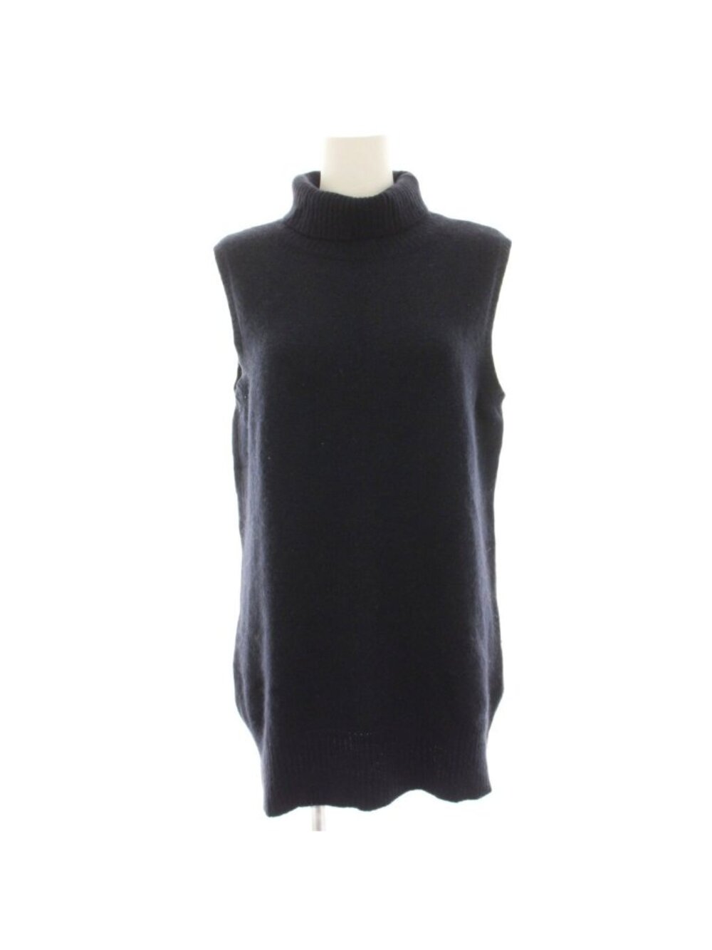 Celine Knit Top Sleeveless Cashmere L Navy HN Sweater